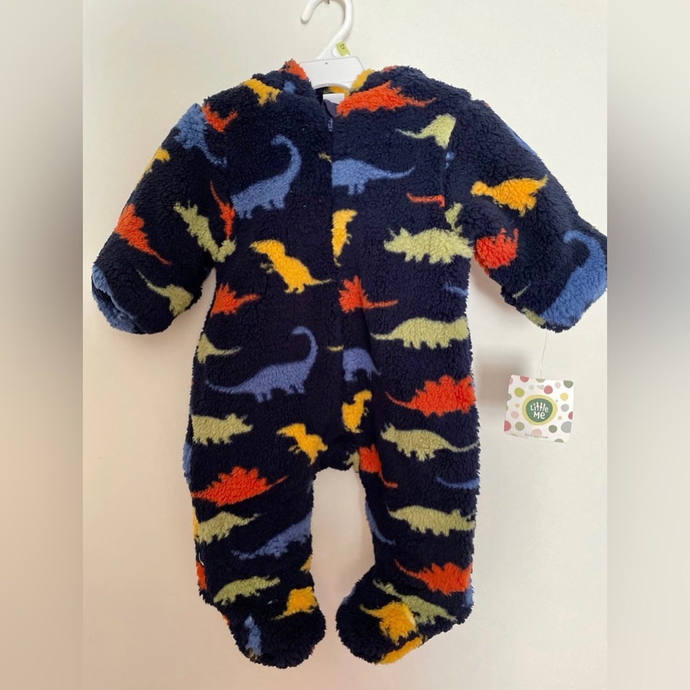 Little Me Fleece Pram Dinosaur 3-6 Mos NWT, GREAT GIFT! Great price! So cute!.